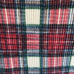 Soft knit plaid fabric..